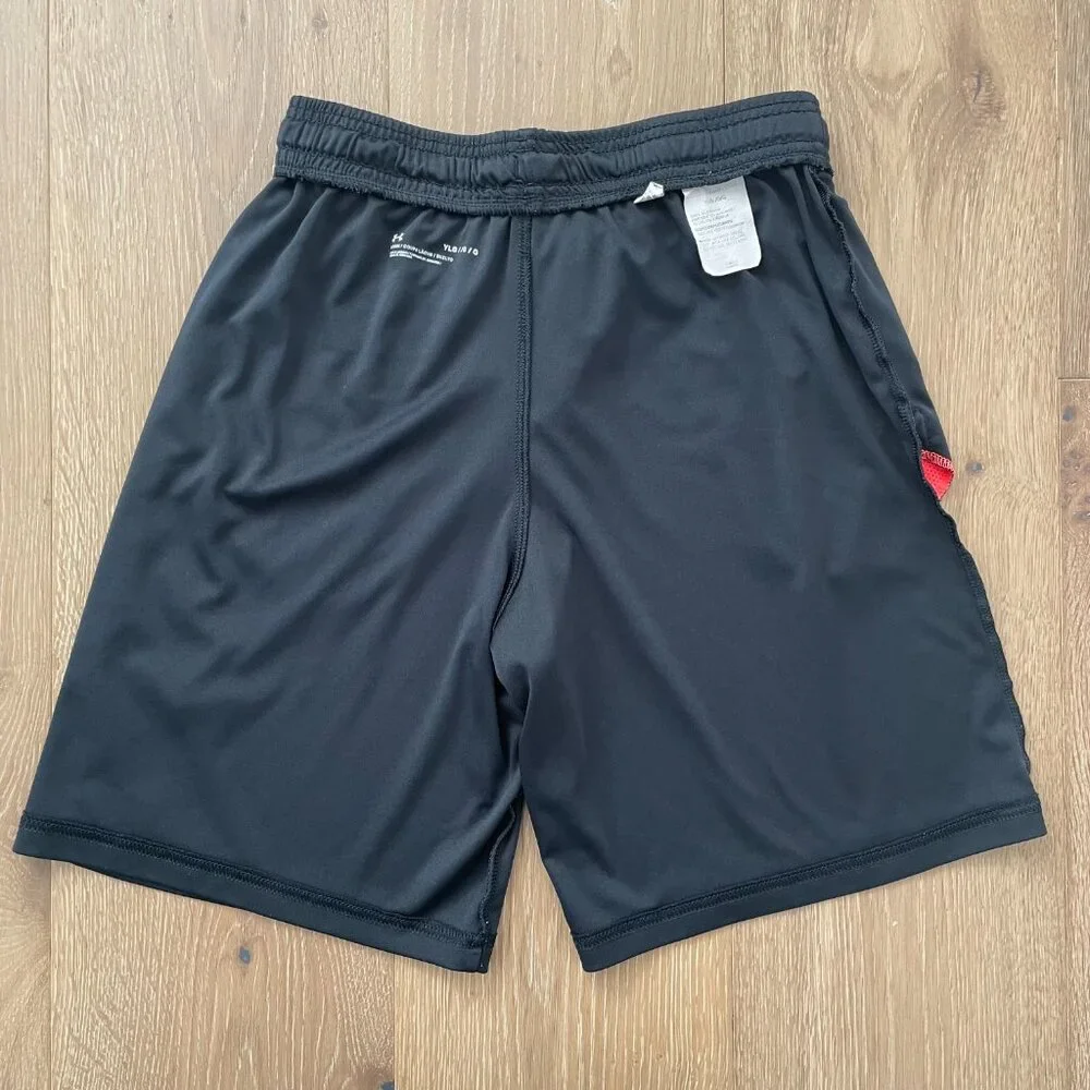 Under Armour Shorts Boys Youth Large Black UA Stunt 3.0 Performance Athletic Gym - Picture 7 of 16